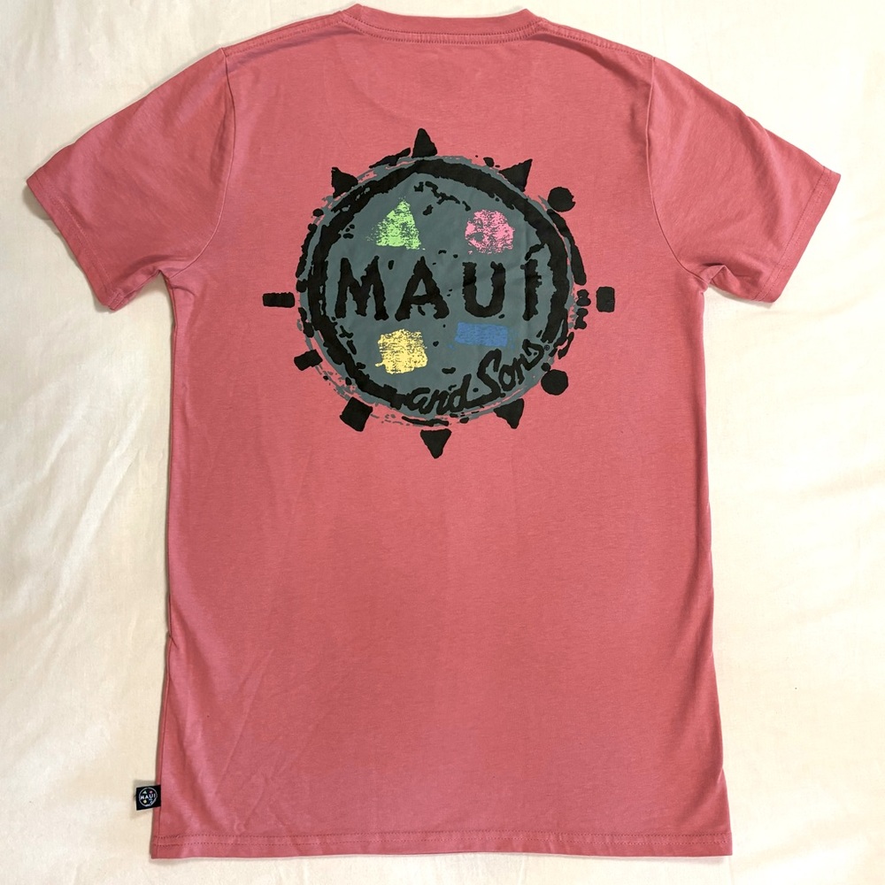 New Maui and Sons Men’s Coral Small Pink Tshirt